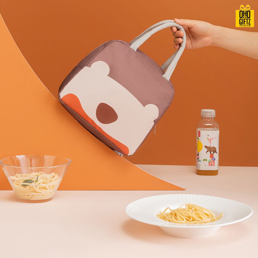 กระเป๋าอาหารเก็บความร้อนความเย็น สกรีนโลโก้  ทำเป็นของพรีเมี่ยม