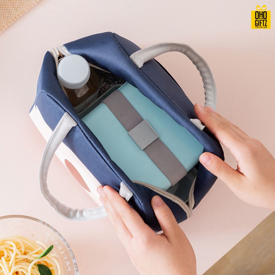 กระเป๋าอาหารเก็บความร้อนความเย็น สกรีนโลโก้  ทำเป็นของพรีเมี่ยม