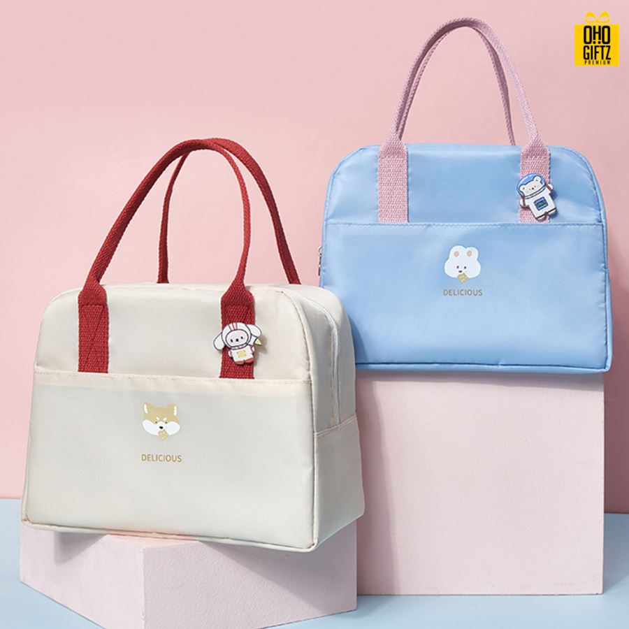กระเป๋าอาหารเก็บความร้อนความเย็น สกรีนโลโก้  ทำเป็นของพรีเมี่ยม