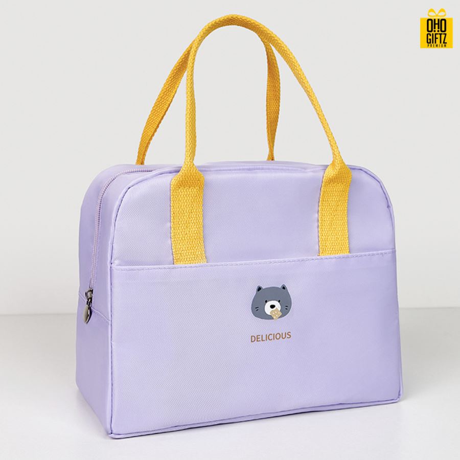 กระเป๋าอาหารเก็บความร้อนความเย็น สกรีนโลโก้  ทำเป็นของพรีเมี่ยม