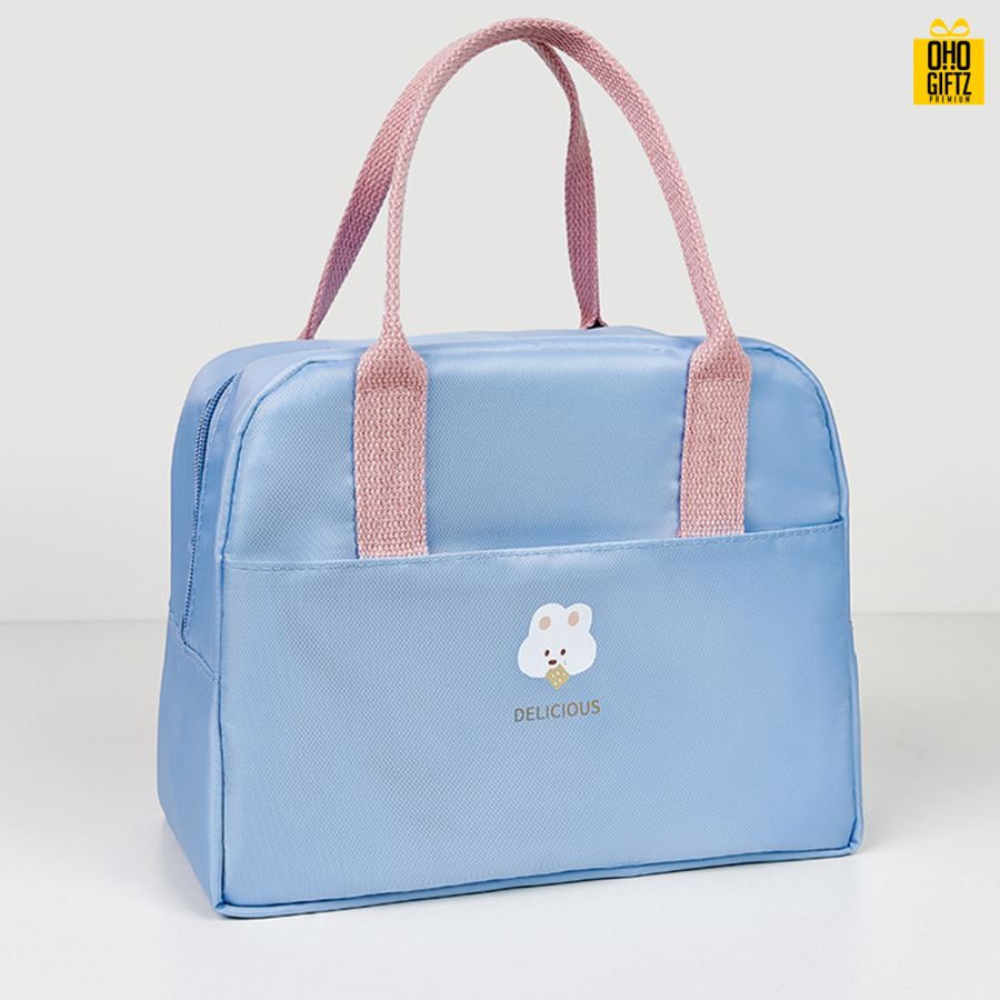 กระเป๋าอาหารเก็บความร้อนความเย็น สกรีนโลโก้  ทำเป็นของพรีเมี่ยม