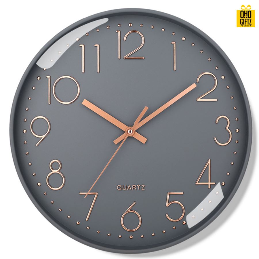 นาฬิกาแขวนทรงกลม สกรีนชื่อ สกรีนโลโก้ ทำเป็นของพรีเมี่ยมได้ 