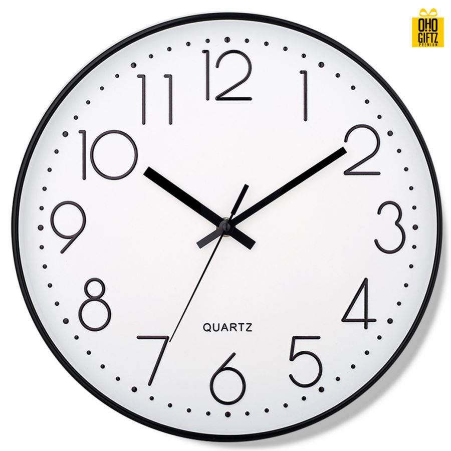 นาฬิกาแขวนทรงกลม สกรีนชื่อ สกรีนโลโก้ ทำเป็นของพรีเมี่ยมได้ 