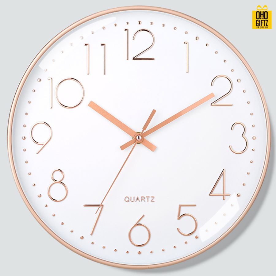 นาฬิกาแขวนทรงกลม สกรีนชื่อ สกรีนโลโก้ ทำเป็นของพรีเมี่ยมได้ 