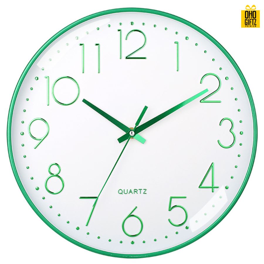 นาฬิกาแขวนทรงกลม สกรีนชื่อ สกรีนโลโก้ ทำเป็นของพรีเมี่ยมได้ 