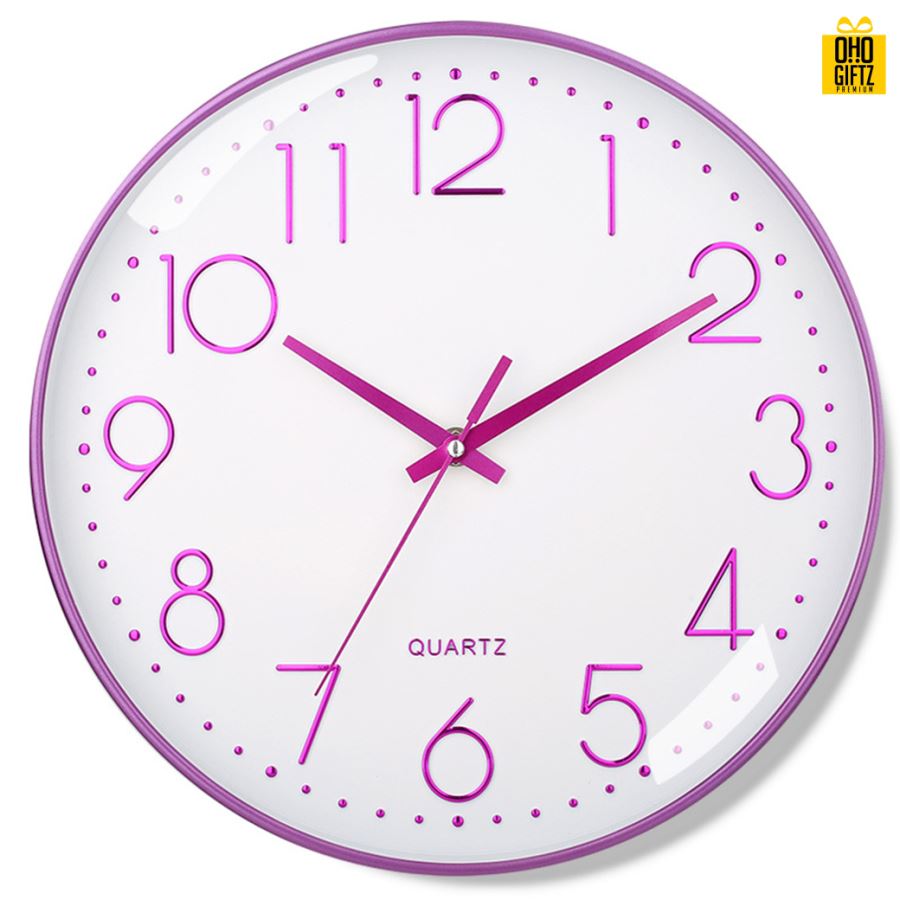 นาฬิกาแขวนทรงกลม สกรีนชื่อ สกรีนโลโก้ ทำเป็นของพรีเมี่ยมได้ 