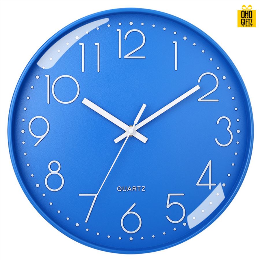 นาฬิกาแขวนทรงกลม สกรีนชื่อ สกรีนโลโก้ ทำเป็นของพรีเมี่ยมได้ 