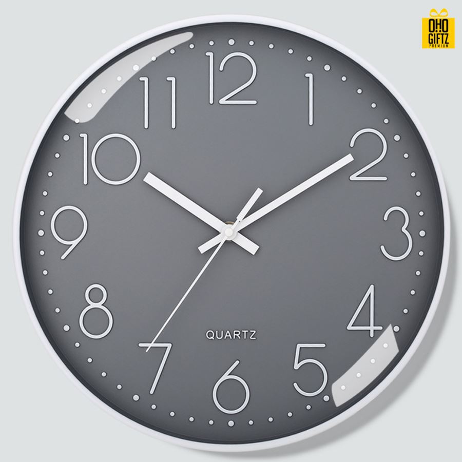 นาฬิกาแขวนทรงกลม สกรีนชื่อ สกรีนโลโก้ ทำเป็นของพรีเมี่ยมได้ 