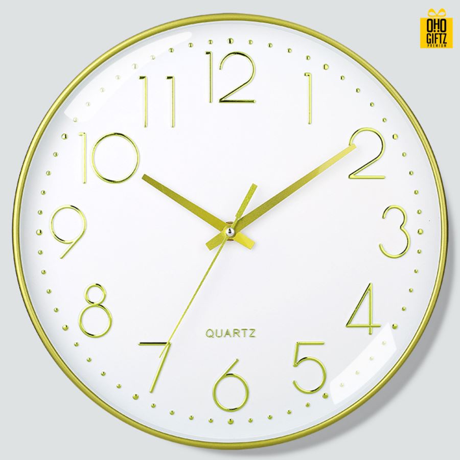 นาฬิกาแขวนทรงกลม สกรีนชื่อ สกรีนโลโก้ ทำเป็นของพรีเมี่ยมได้ 