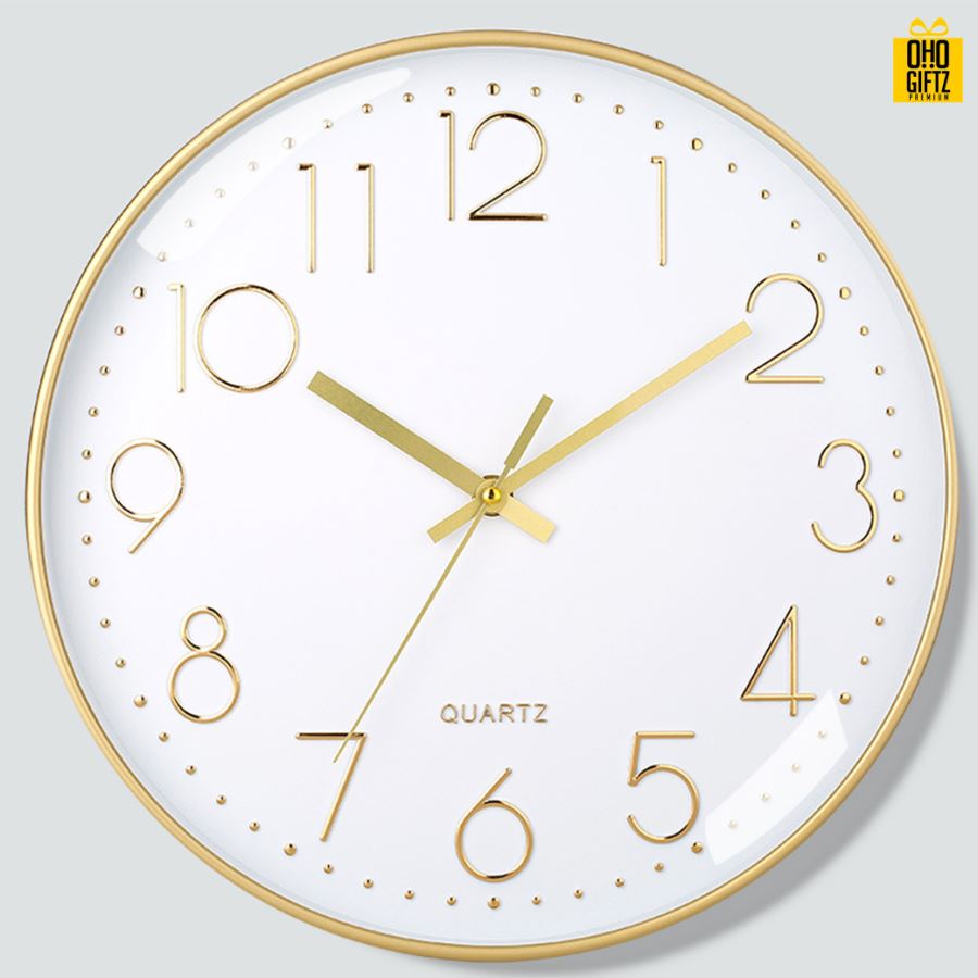 นาฬิกาแขวนทรงกลม สกรีนชื่อ สกรีนโลโก้ ทำเป็นของพรีเมี่ยมได้ 