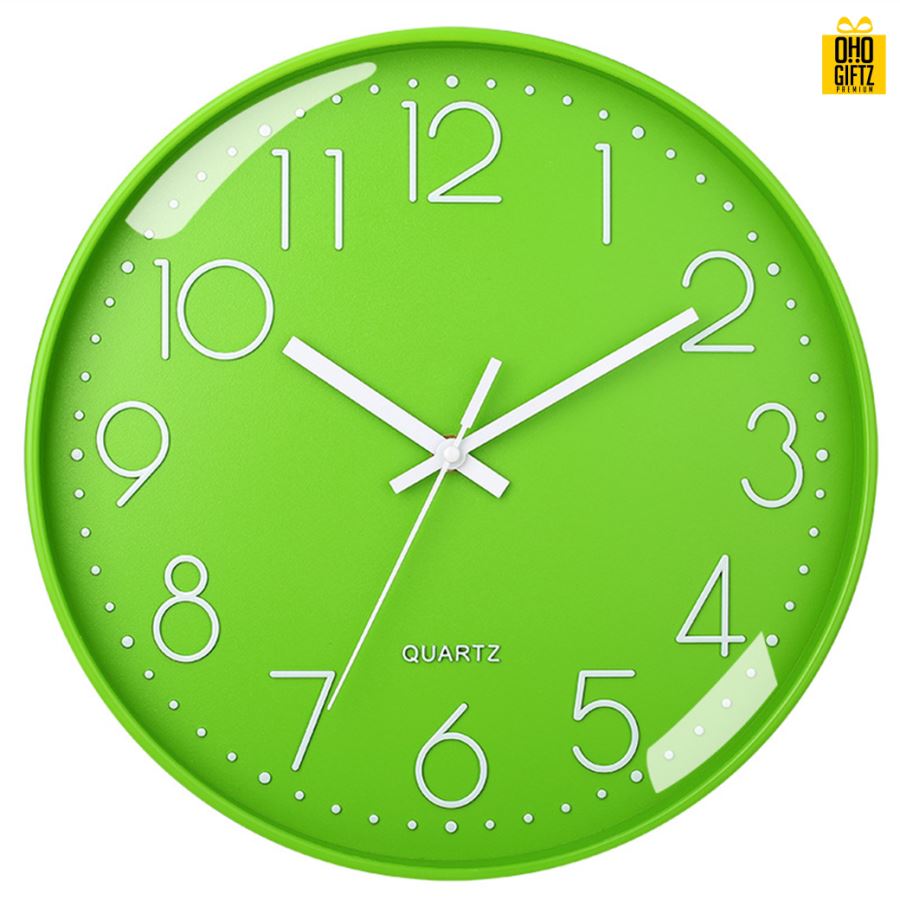 นาฬิกาแขวนทรงกลม สกรีนชื่อ สกรีนโลโก้ ทำเป็นของพรีเมี่ยมได้ 