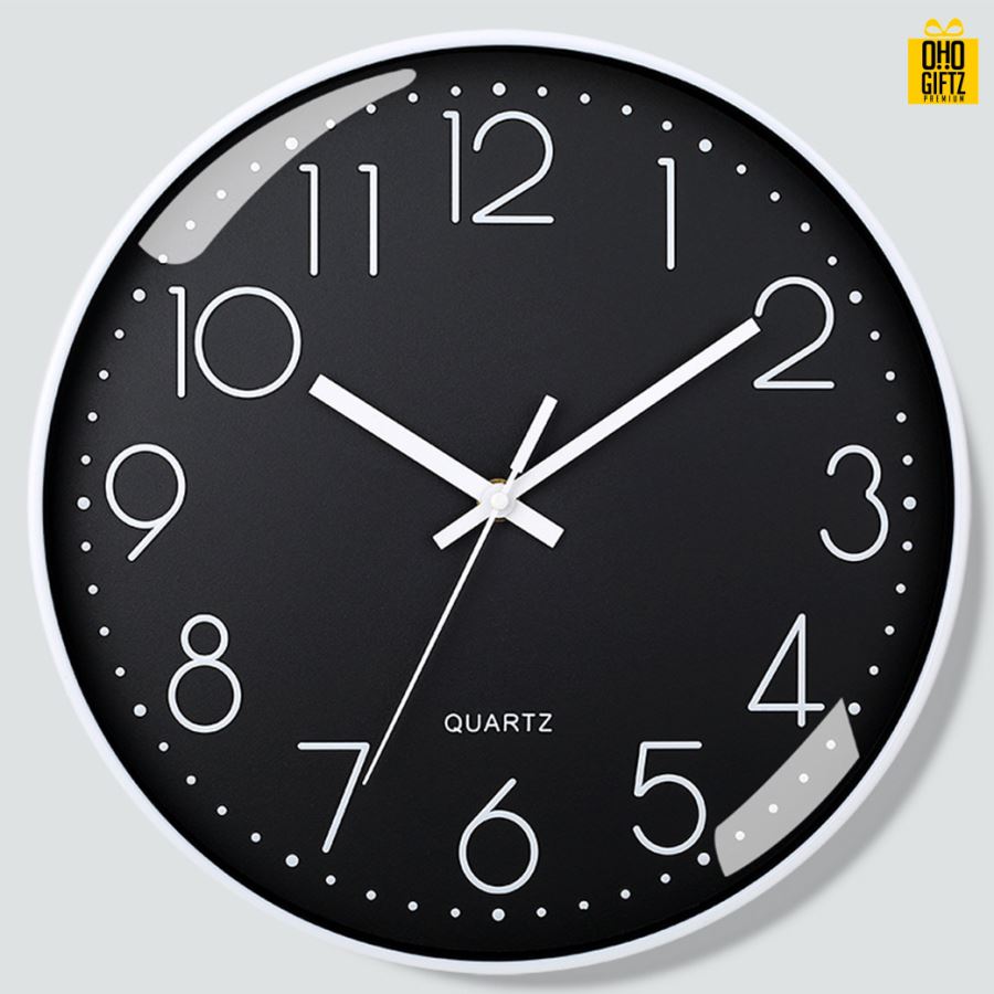 นาฬิกาแขวนทรงกลม สกรีนชื่อ สกรีนโลโก้ ทำเป็นของพรีเมี่ยมได้ 