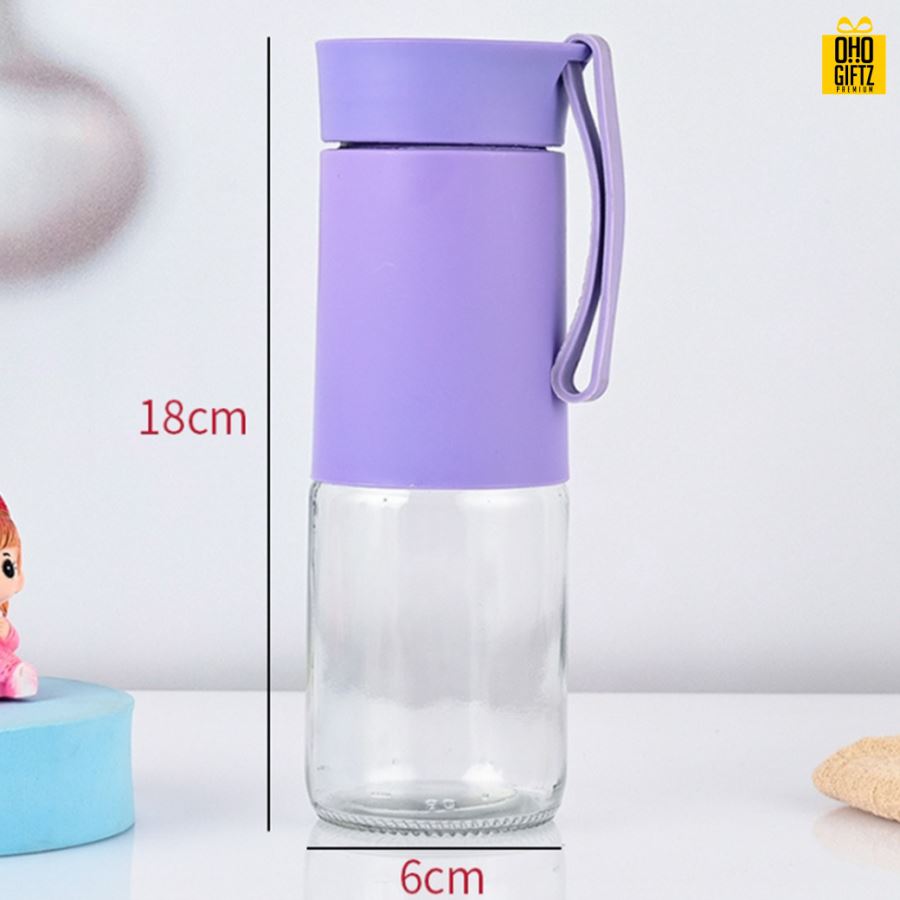 ขวดแก้วมีหูหิ้ว สกรีนชื่อ โลโก้ฟรี  ทำเป็นของพรีเมี่ยมได้