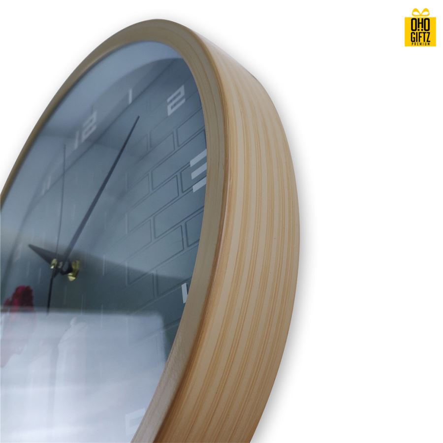 นาฬิกาลายไม้ พิมพ์ภาพไม่จำกัดสี สกรีนชื่อ สกรีนโลโก้ ทำเป็นของพรีเมี่ยมได้ 