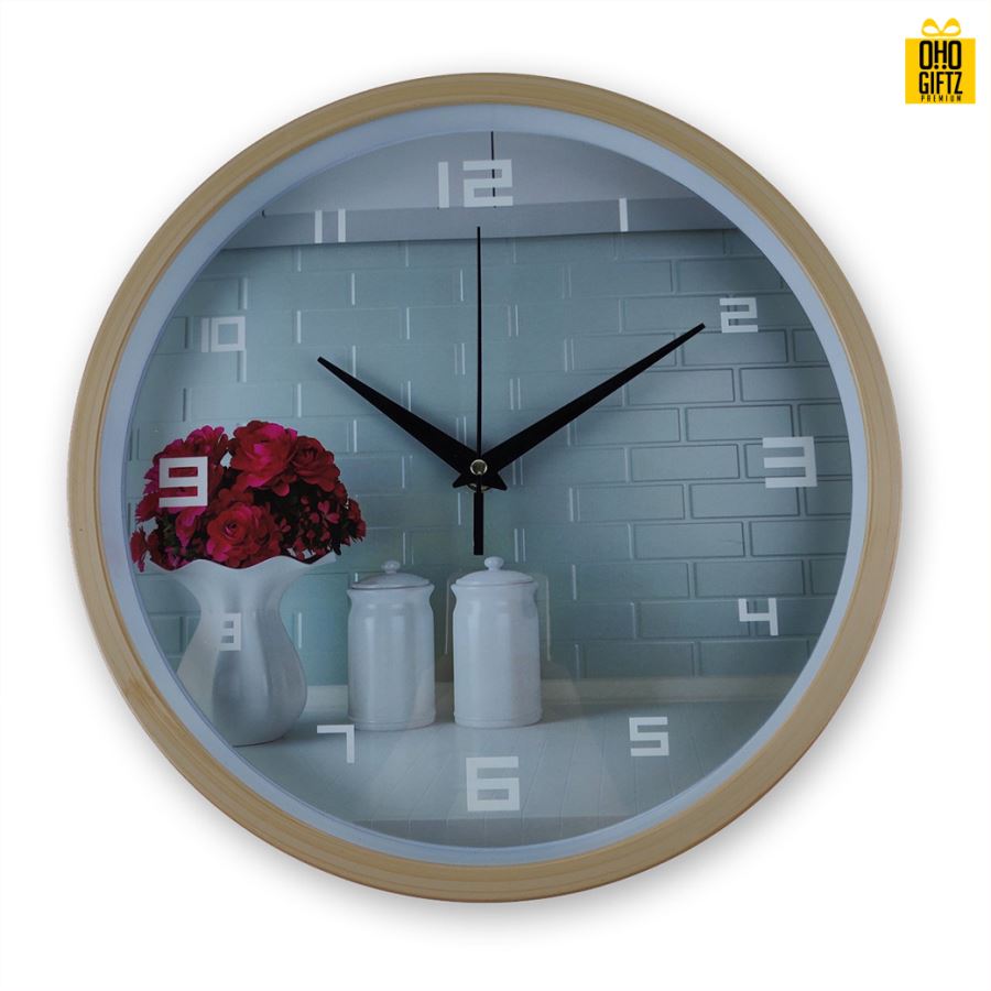 นาฬิกาลายไม้ พิมพ์ภาพไม่จำกัดสี สกรีนชื่อ สกรีนโลโก้ ทำเป็นของพรีเมี่ยมได้ 