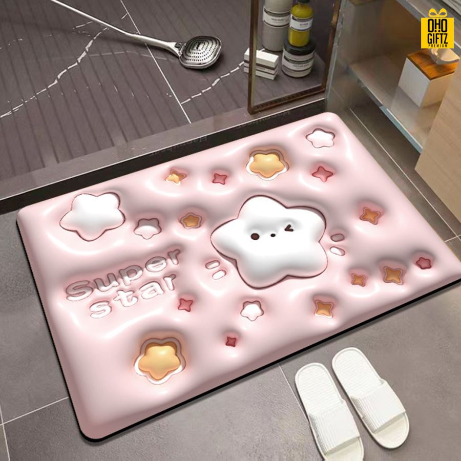 พรมห้องน้ำกันลื่น สกรีนโลโก้ ทำเป็นของพรีเมี่ยม