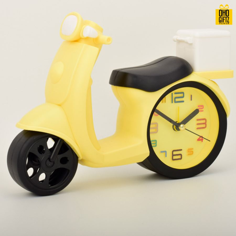 นาฬิกาปลุกรถจักรยานยนต์ สกรีนชื่อ สกรีนโลโก้ ทำเป็นของพรีเมี่ยมได้ 