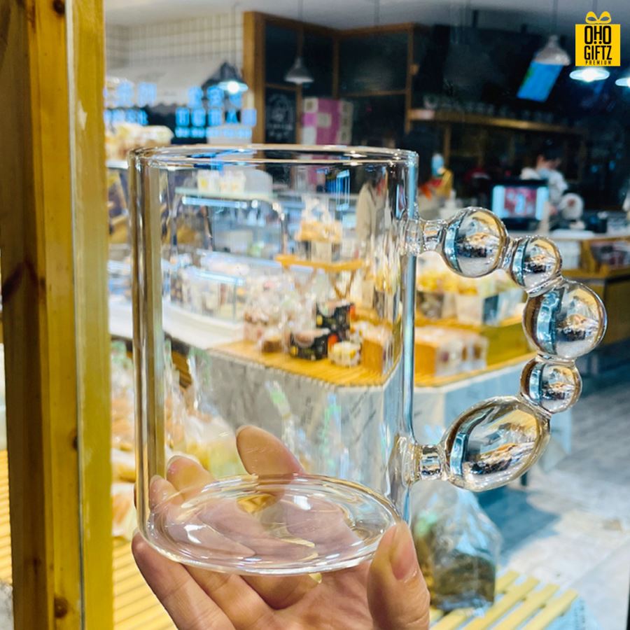 แก้วมุกใส สกรีนชื่อ สกรีนโลโก้ ทำเป็นของพรีเมี่ยมได้