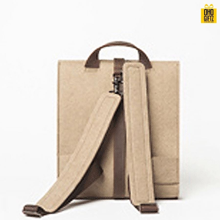 กระเป๋าเป้ผ้าสักกะหลาด สกรีนโลโก้  ทำเป็นของพรีเมี่ยม