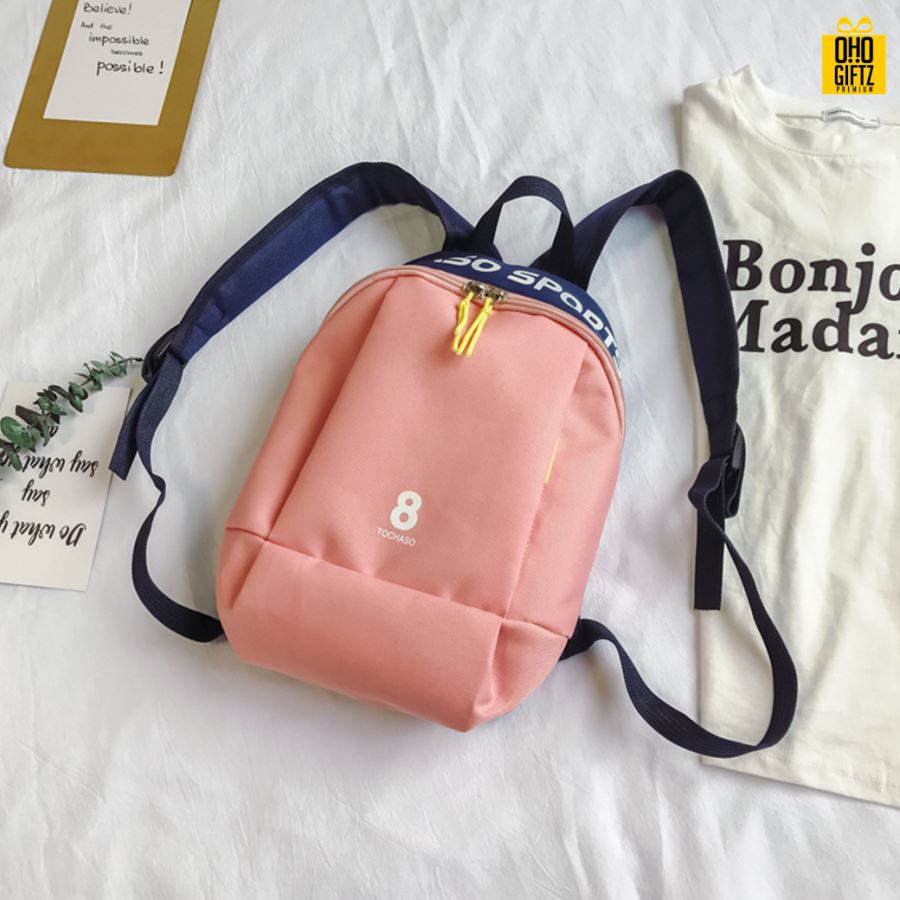 กระเป๋าสะพายหลังเด็ก สกรีนโลโก้  ทำเป็นของพรีเมี่ยม