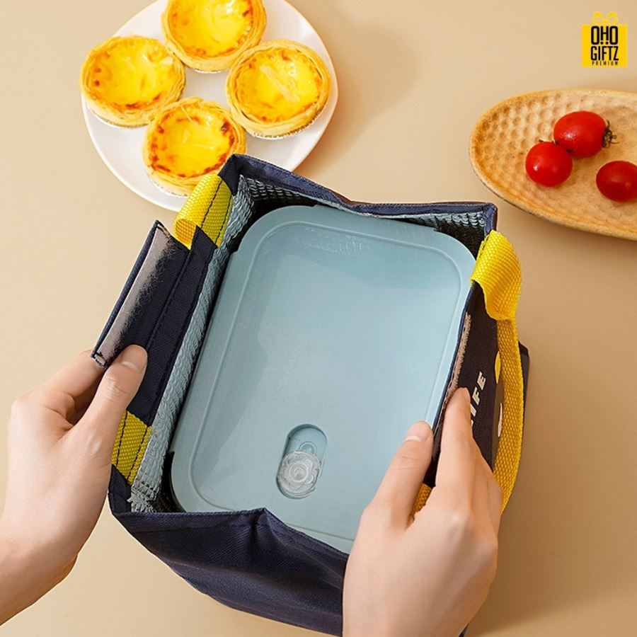 กระเป๋าใส่กล่องอาหาร สกรีนโลโก้  ทำเป็นของพรีเมี่ยม