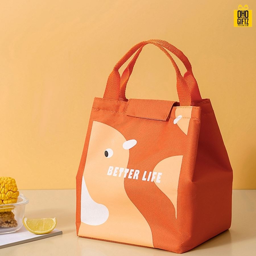 กระเป๋าใส่กล่องอาหาร สกรีนโลโก้  ทำเป็นของพรีเมี่ยม