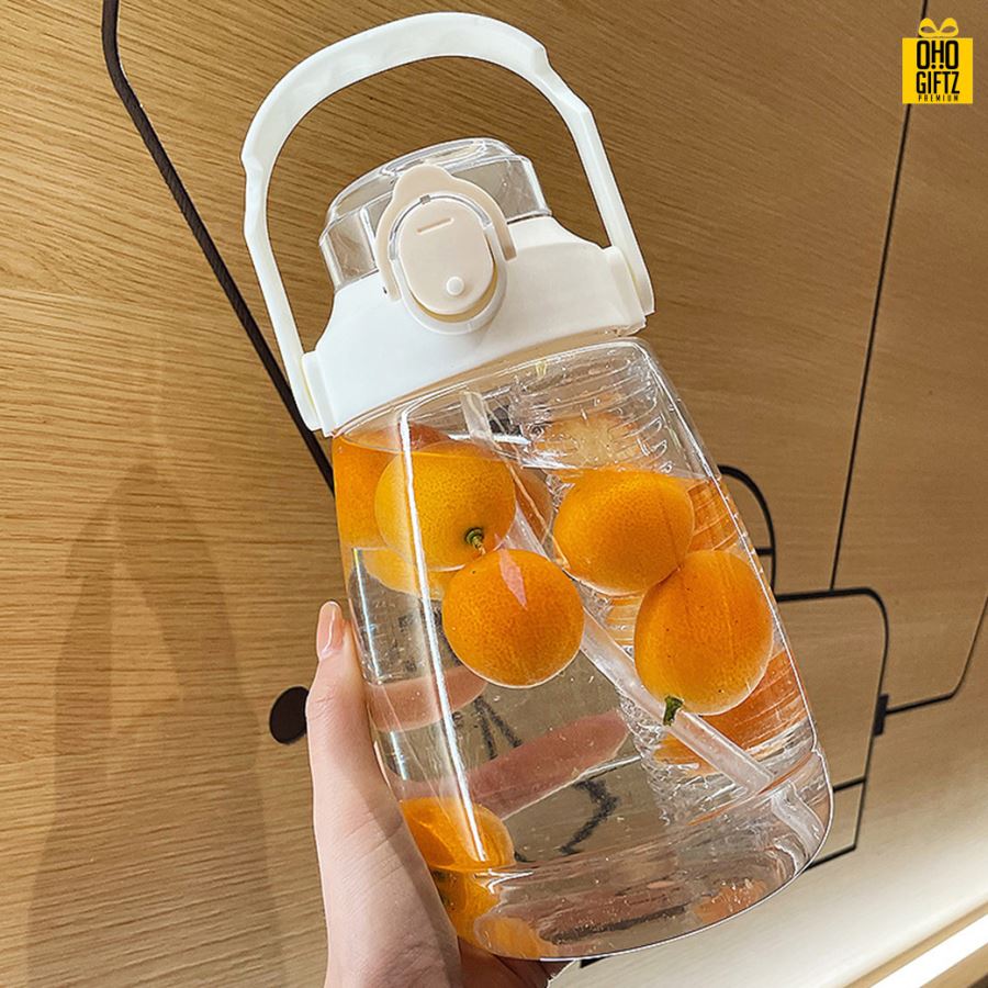 กระติกน้ำพลาสติก สกรีนชื่อ สกรีนโลโก้ ทำเป็นของพรีเมี่ยมได้ 