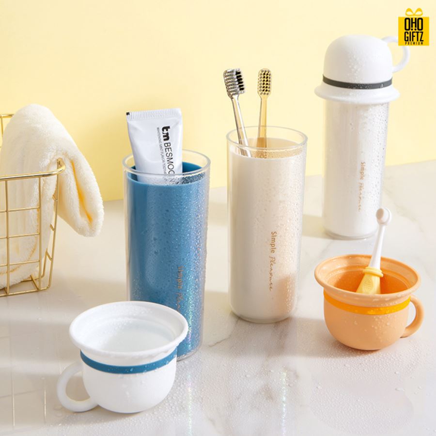 กระบอกเก็บแปรงสีฟัน สกรีนชื่อ สกรีนโลโก้  ทำเป็นของพรีเมี่ยมได้ 