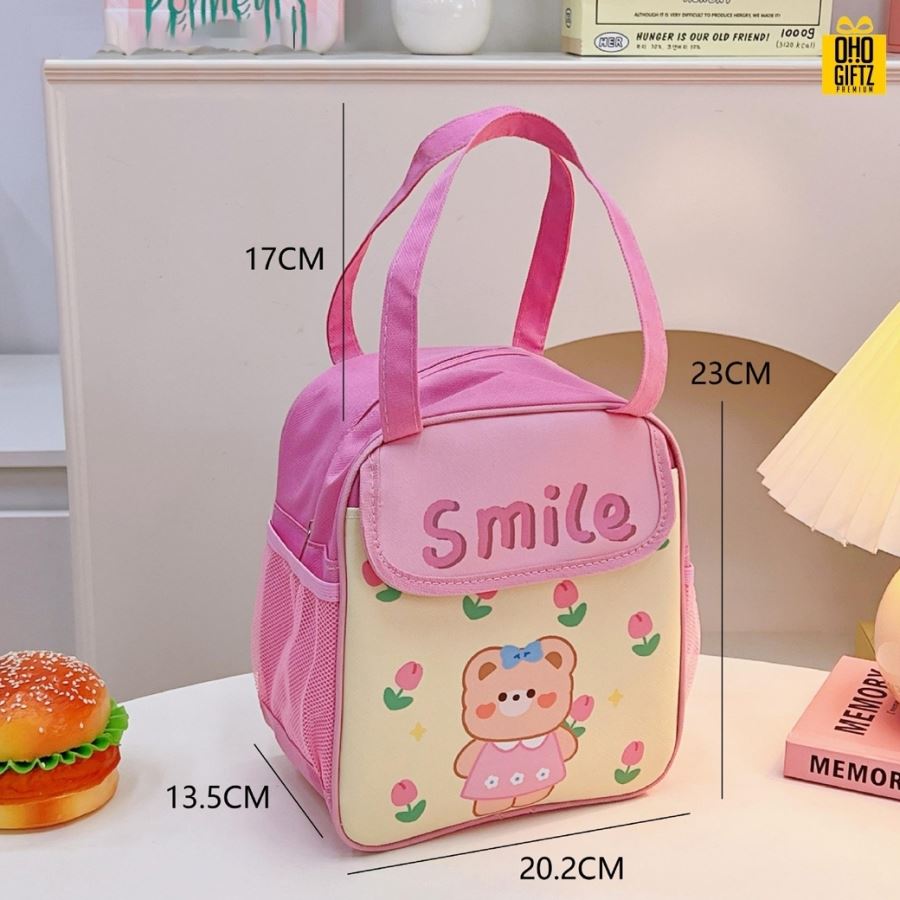 กระเป๋าลายหมีเก็บอุณหภูมิ สกรีนโลโก้  ทำเป็นของพรีเมี่ยม