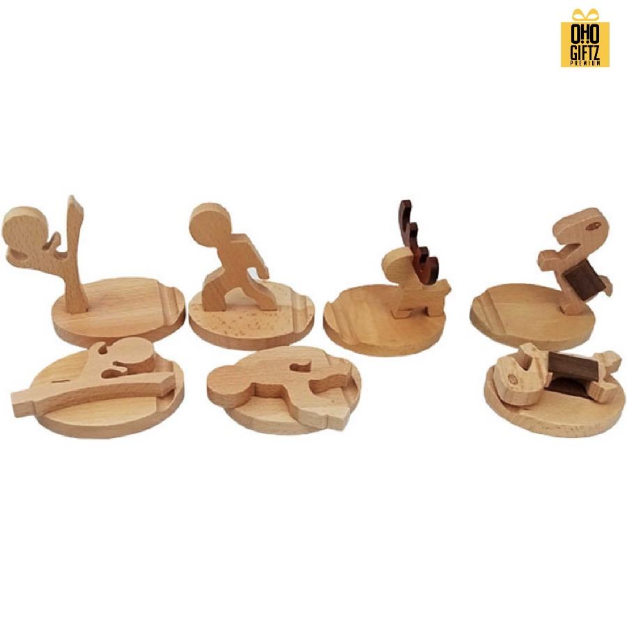 ที่วางโทรศัพท์มือถือไม้ สกรีนโลโก้ ทำเป็นของพรีเมี่ยมได้