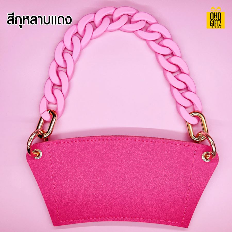 ปลอกหุ้มแก้วน้ำ หนัง PU สกรีนโลโก้  ทำเป็นของพรีเมี่ยมได้ 