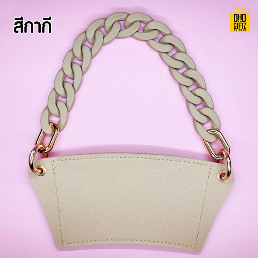 ปลอกหุ้มแก้วน้ำ หนัง PU สกรีนโลโก้  ทำเป็นของพรีเมี่ยมได้ 