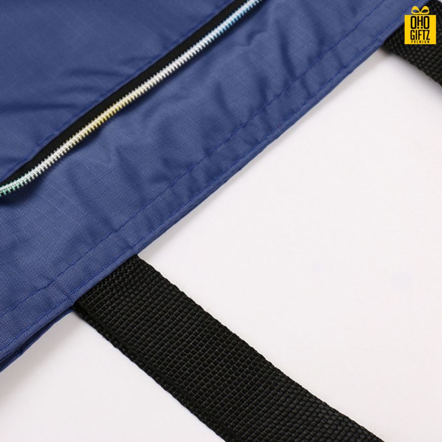 กระเป๋าสะพายพับเก็บได้ สกรีนโลโก้ ทำเป็นของพรีเมี่ยม ของที่ระลึก