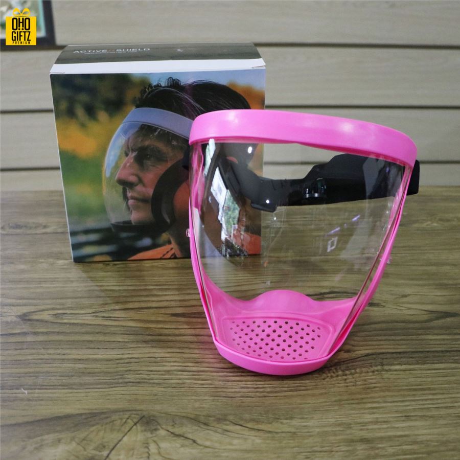 Full Face Shield เฟสชิลด์แบบเต็มหน้า สกรีนโลโก้ ทำเป็นของพรีเมี่ยมได้