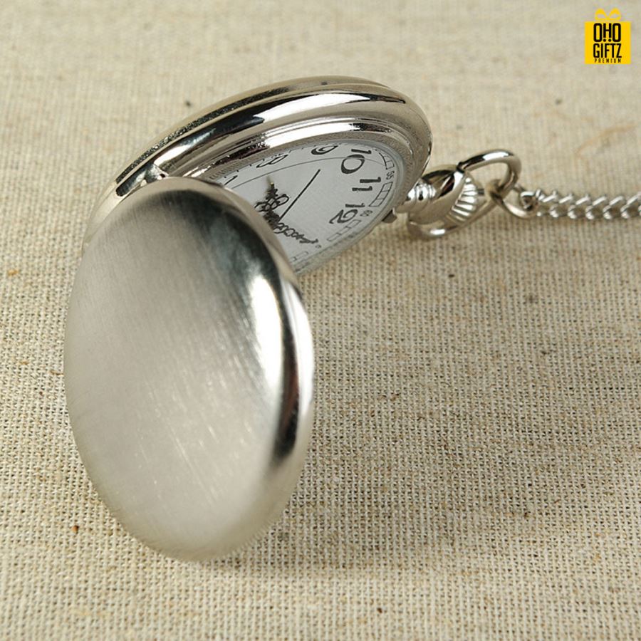 สร้อยคอนาฬิกาพ็อกเก็ตสไตล์วินเทจ สามารถยิงเลเซอร์โลโก้ ทำเป็นของพรีเมี่ยม ของชำร่วยได้