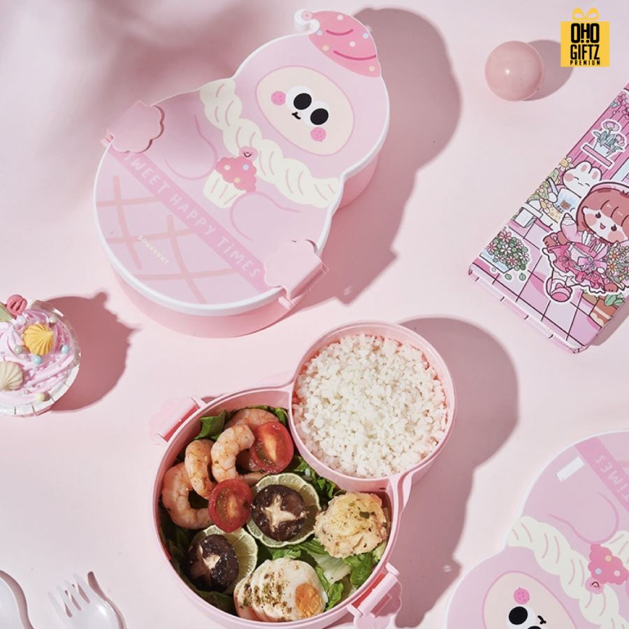 กล่องอาหารน่ารัก สกรีนโลโก้ ทำเป็นของพรีเมี่ยมได้