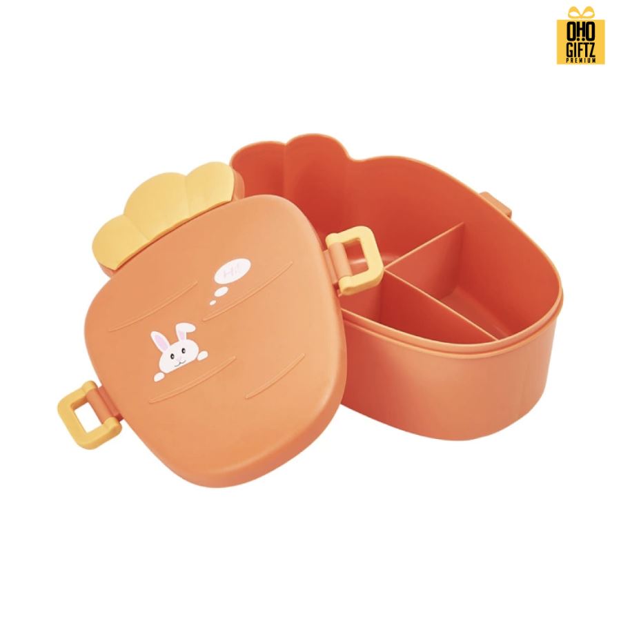 กล่องอาหารทรงแครรอท สกรีนชื่อ สกรีนโลโก้ ทำเป็นของพรีเมี่ยมได้