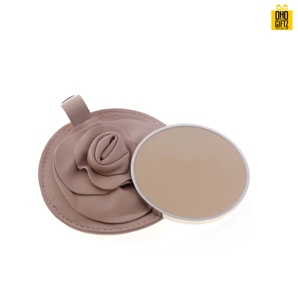 กระจกขนาดพกพา สกรีนชื่อ สกรีนโลโก้  ทำเป็นของพรีเมี่ยมได้