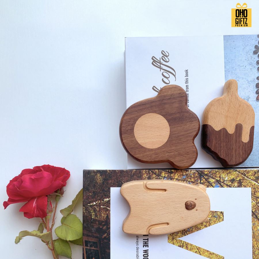 ที่เปิดขวดไม้ สไตล์น่ารัก สกรีนโลโก้  ทำเป็นของพรีเมี่ยมได้