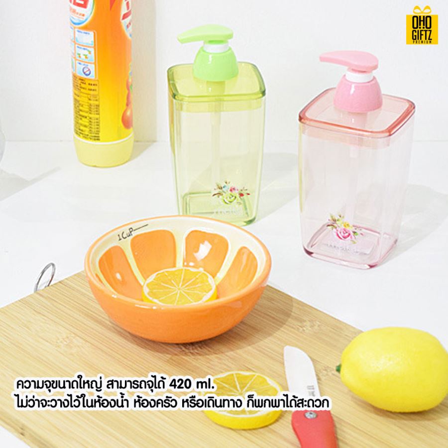 ขวดปั้มพลาสติกใส่เจล สกรีนโลโก้ ทำเป็นของพรีเมี่ยมได้