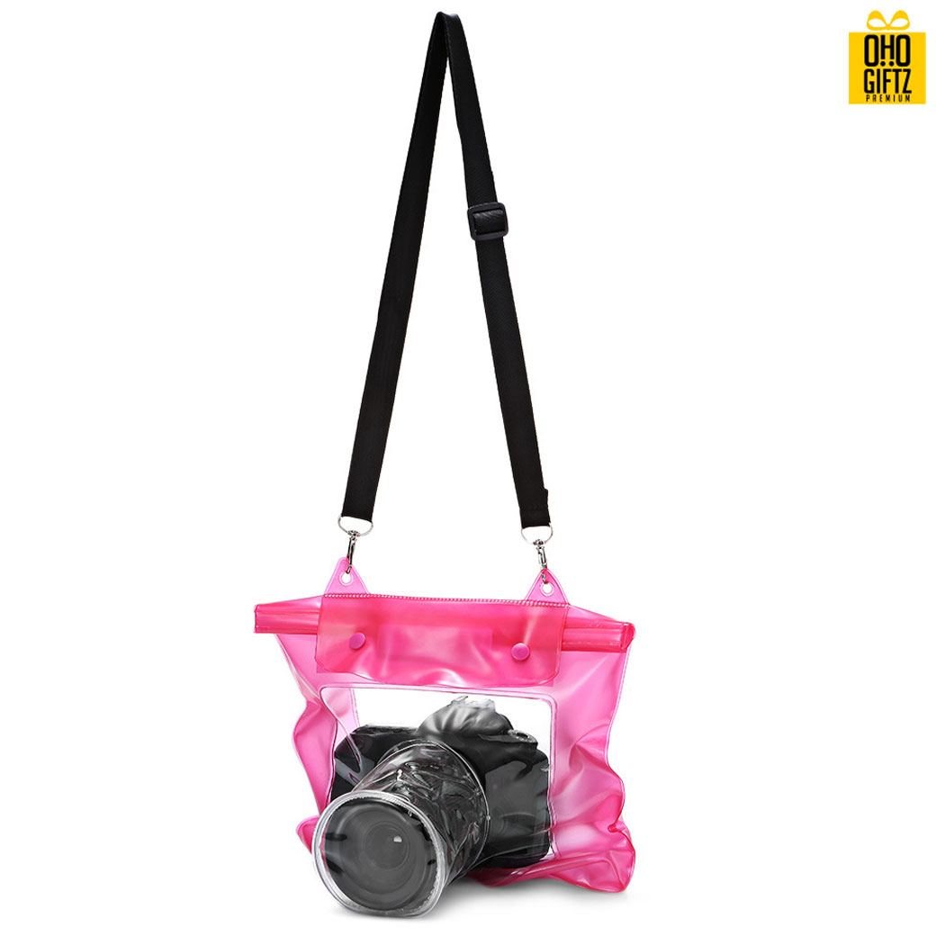 กระเป๋าใส่กล้องกันน้ำ PVC สกรีนโลโก้ ทำเป็นของพรีเมี่ยม