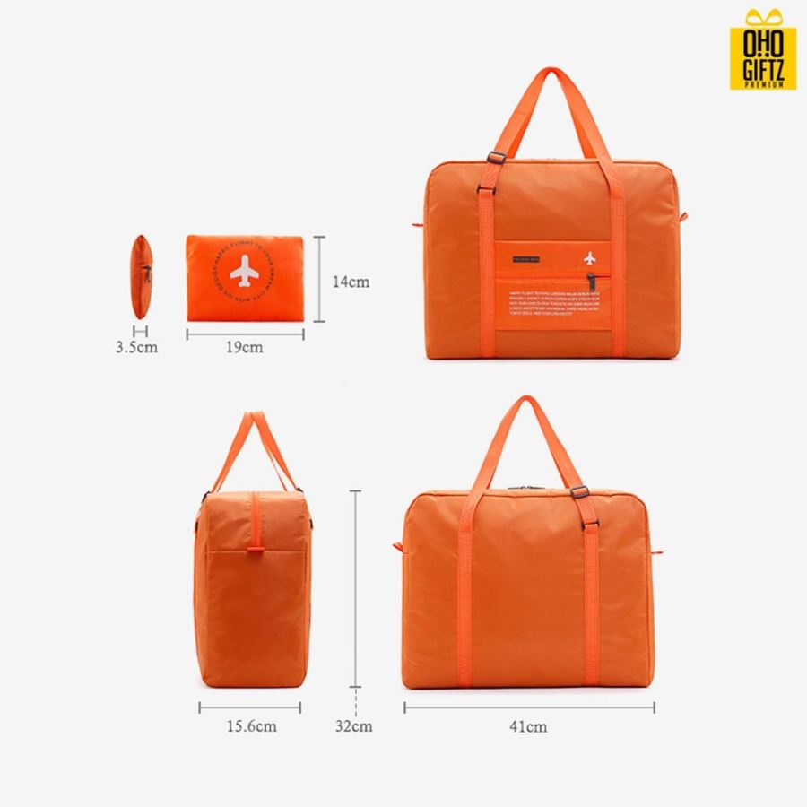 กระเป๋าเดินทางพับเก็บได้ สกรีนโลโก้ฟรี1สี1จุด!! ทำเป็นของพรีเมี่ยมได้