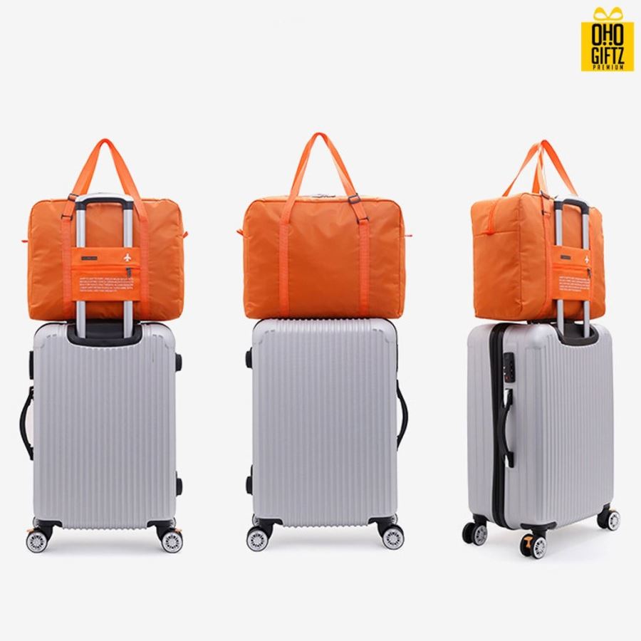 กระเป๋าเดินทางพับเก็บได้ สกรีนโลโก้ฟรี1สี1จุด!! ทำเป็นของพรีเมี่ยมได้