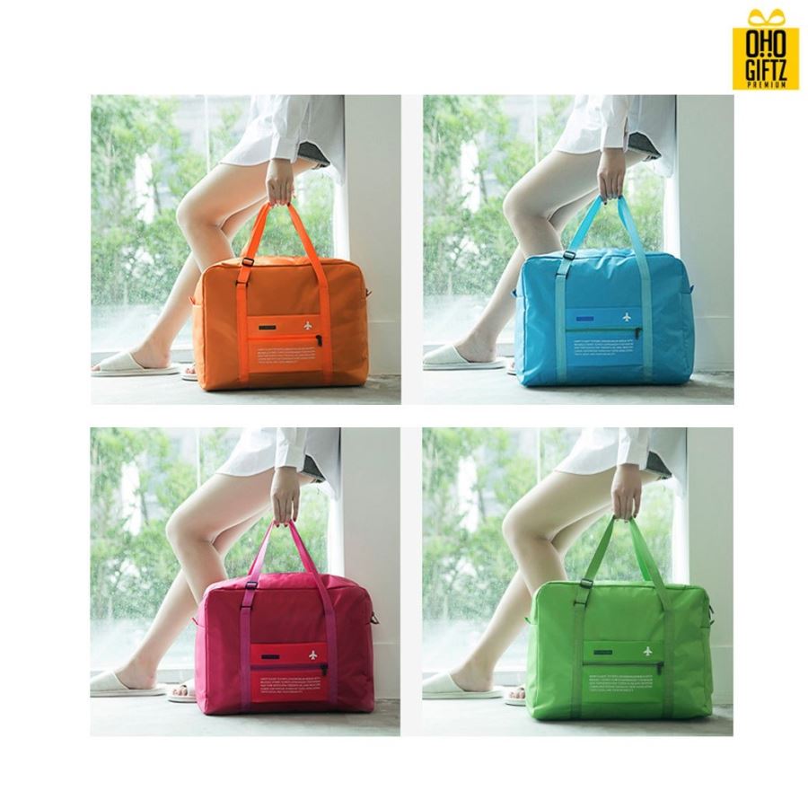 กระเป๋าเดินทางพับเก็บได้ สกรีนโลโก้ฟรี1สี1จุด!! ทำเป็นของพรีเมี่ยมได้