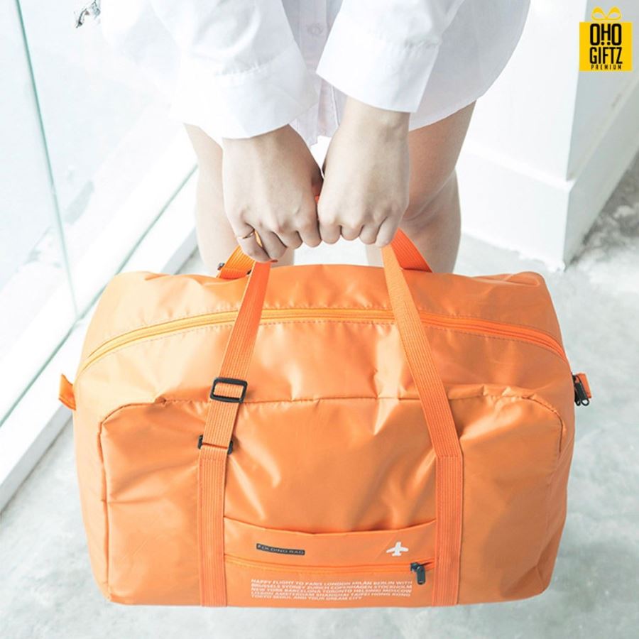 กระเป๋าเดินทางพับเก็บได้ สกรีนโลโก้ฟรี1สี1จุด!! ทำเป็นของพรีเมี่ยมได้