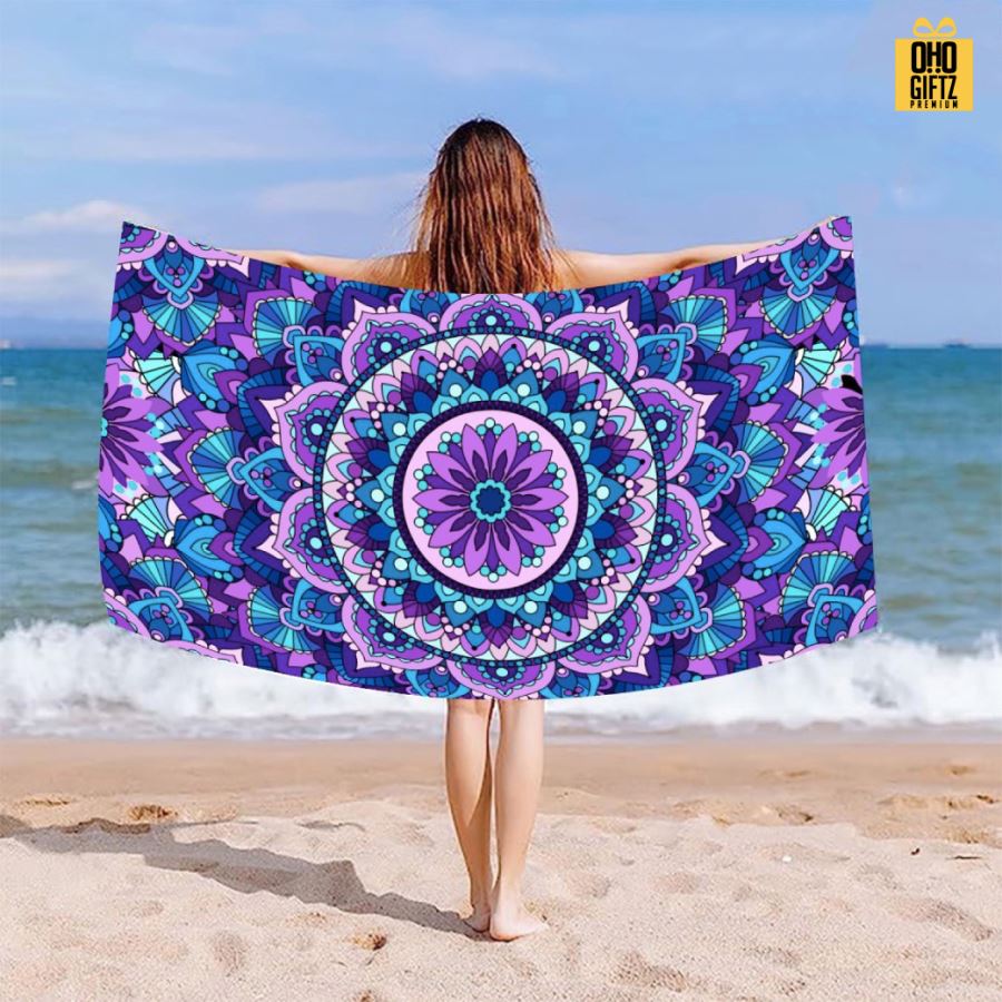 รับผลิตผ้าขนหนูชายหาด พิมพ์ภาพได้ไม่จำกัดสี สกรีนโลโก้ ทำเป็นของพรีเมี่ยมได้