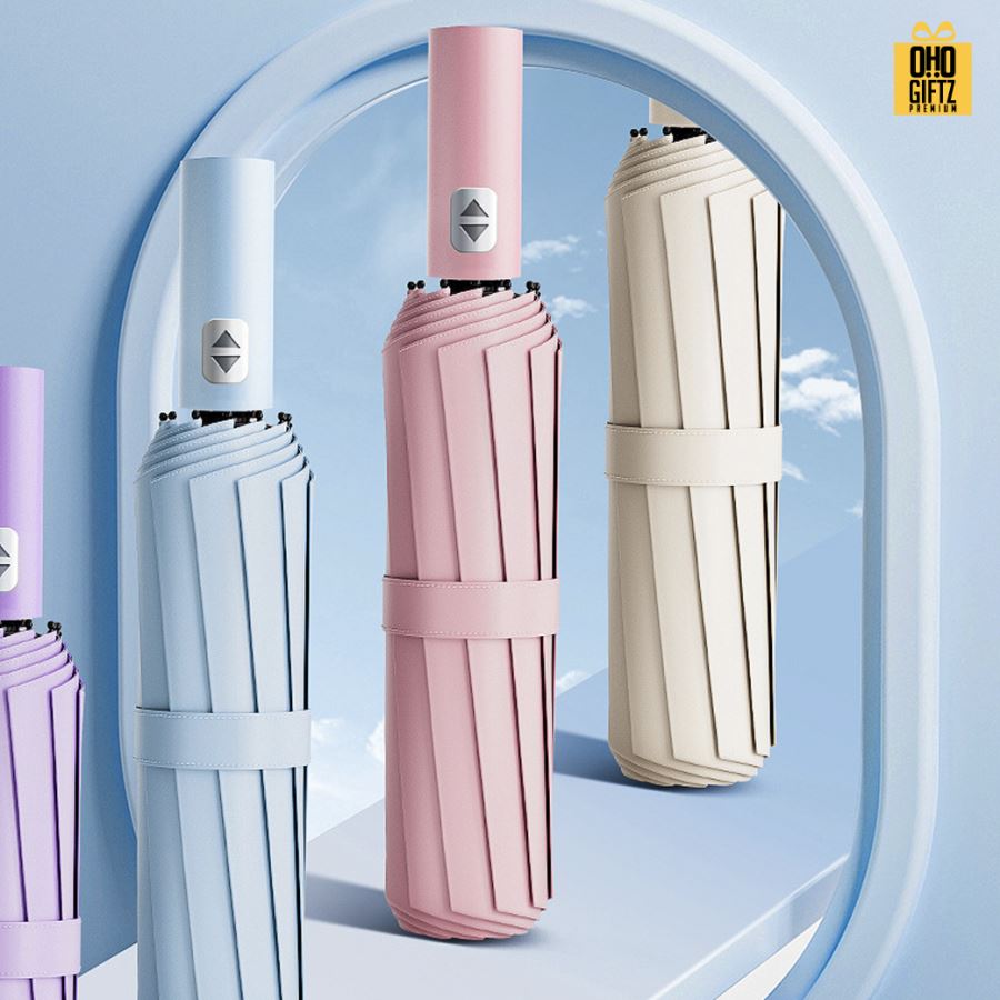 ร่มเปิดอัตโนมัติแข็งแรงมาก 12 ก้านคู่ สกรีนโลโก้ ทำเป็นสินค้าพรีเมี่ยม 