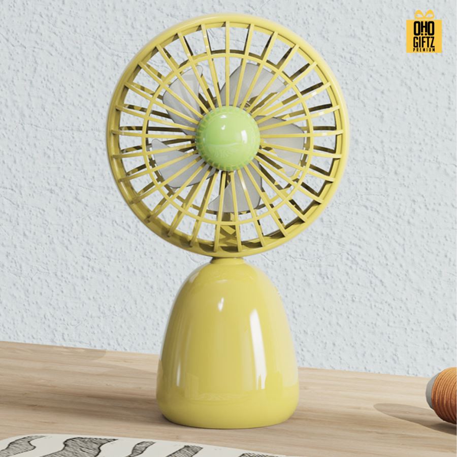 พัดลมตั้งโต๊ะขนาดเล็ก ชาร์จUSB สกรีนโลโก้ ทำเป็นของพรีเมี่ยม