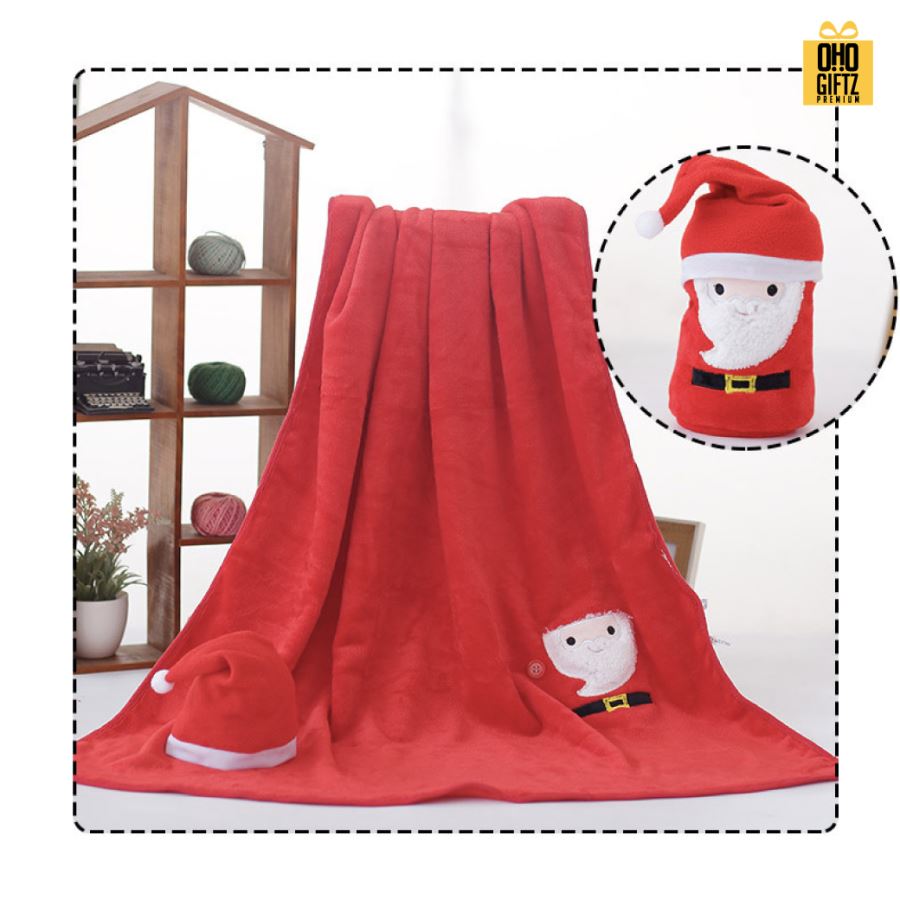 ผ้าห่มX'mas สกรีนโลโก้ ทำเป็นของพรีเมี่ยมได้