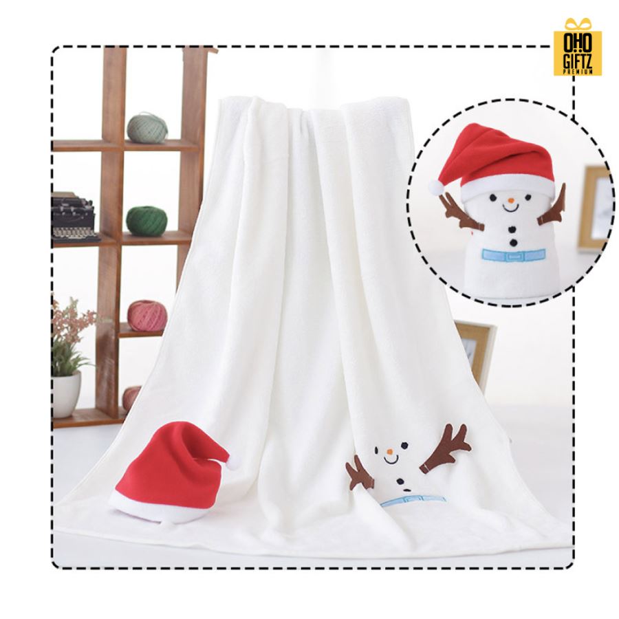 ผ้าห่มX'mas สกรีนโลโก้ ทำเป็นของพรีเมี่ยมได้